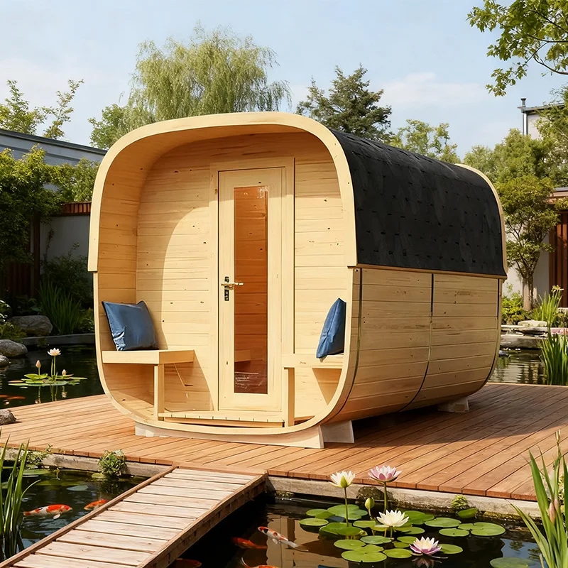Various Styles Of Customizable Outdoor Saunas Room Wooden Saunas Room With Heating Panels