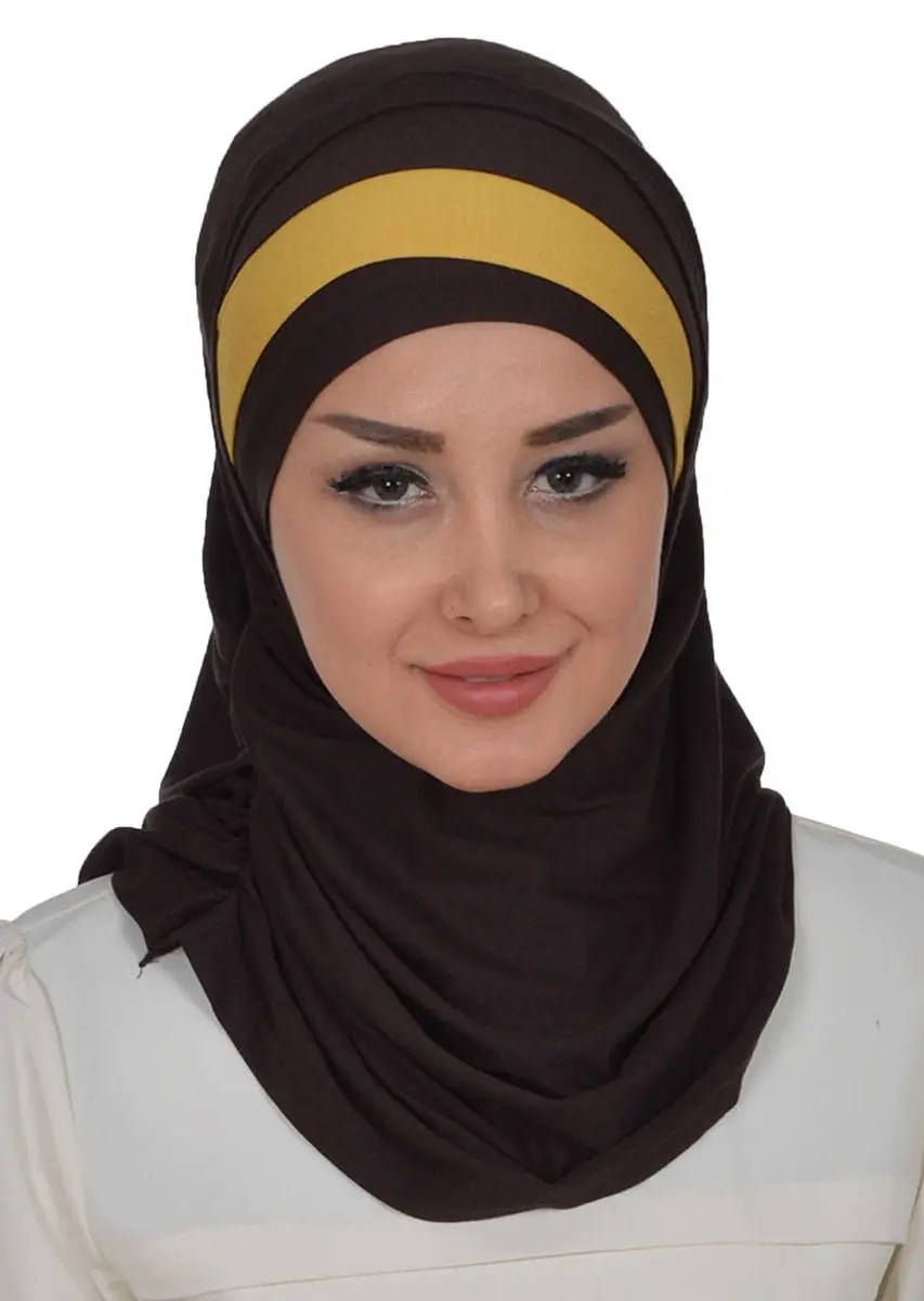 Conjunto de bufanda de hueso de doble color