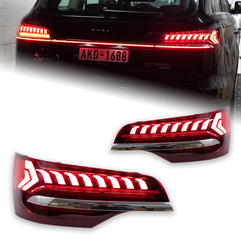 Feux arrière AKD Car Styling pour Audi Q7, feux arrière 2006-2015, feux arrière LED Q7, feux de jour, feux de freinage, feux de recul, accessoires automobiles