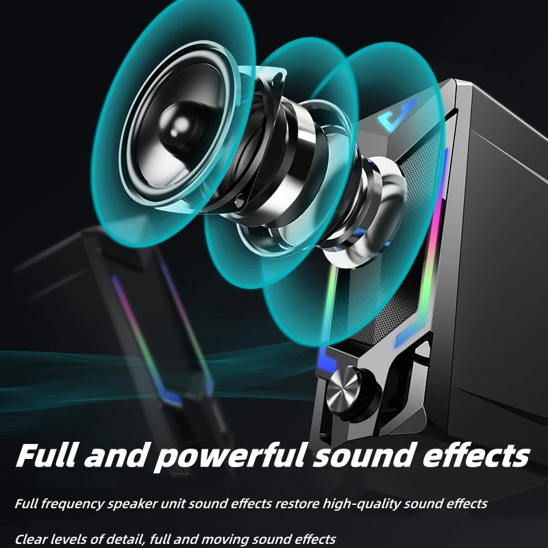 Desktop high-power Bluetooth speaker portable household RGB high sound quality ultra low bass audience sound system caixa de som