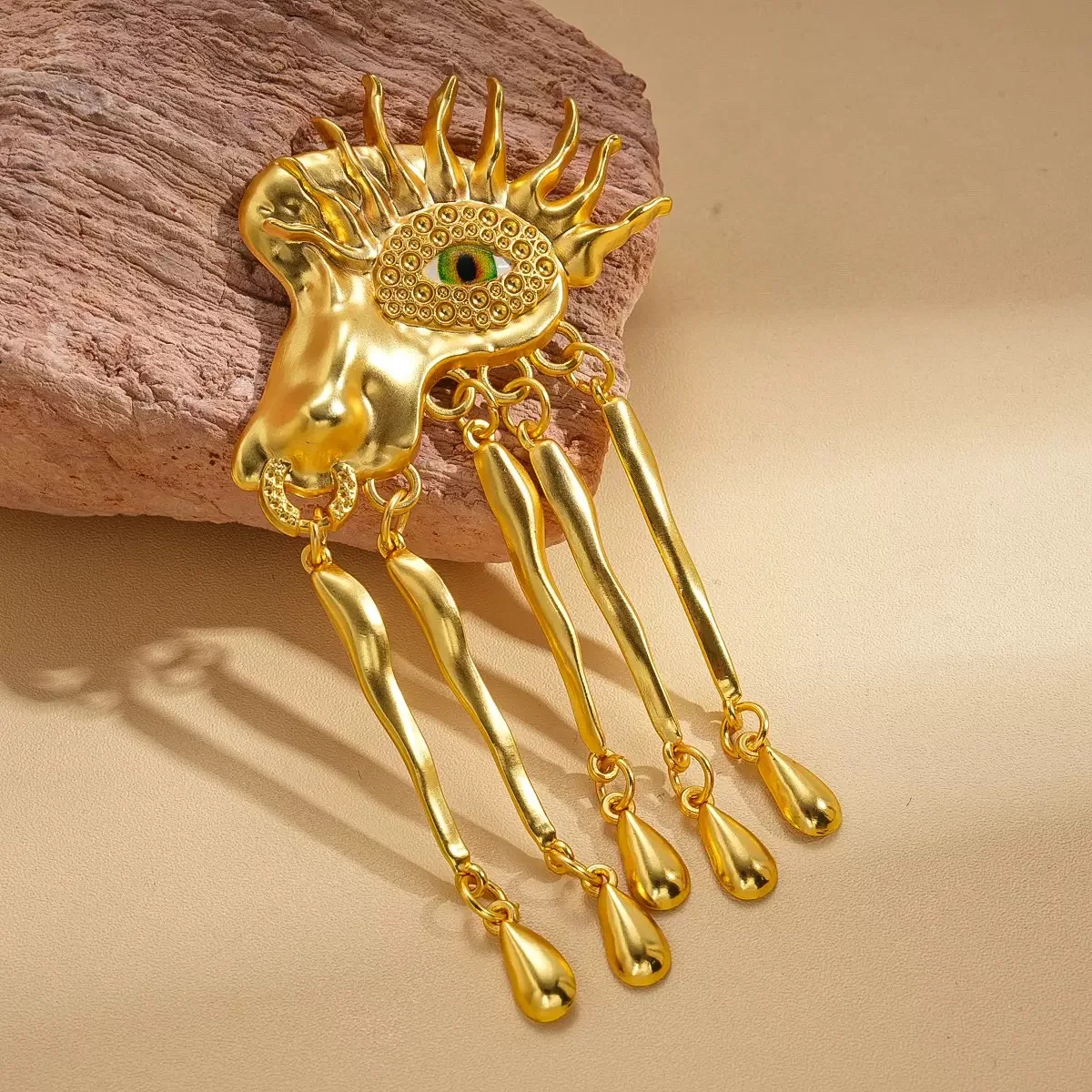 Vintage Großäugiges Abzeichen Cosplay Teufelsauge Brosche Luxus-Anstecknadel Halloween-Party Kostüm-Accessoires Quasten-Abzeichen Sammlerstück Geschenk – Detail 15