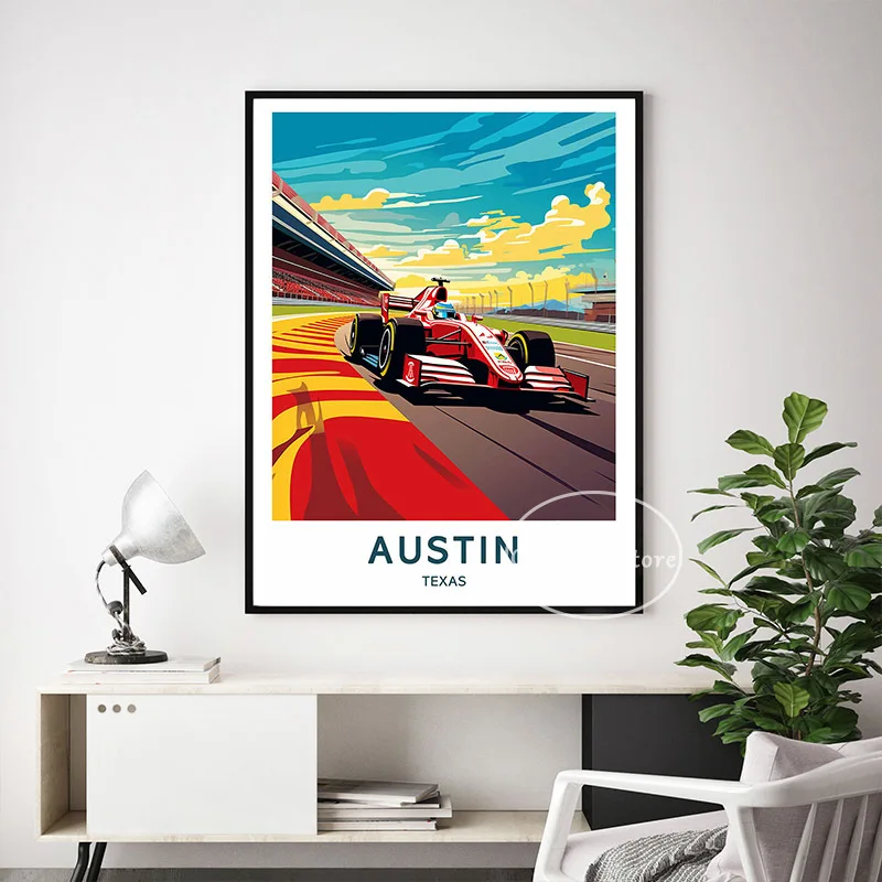 Motorsport Travel Poster Montreal Canada Race Car Art Monza Prints Canvas Painting Wall Pictures Living Room Home Decor Gifts