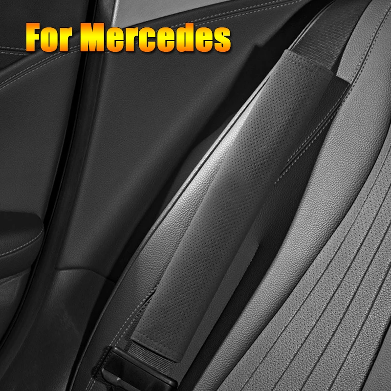 

1 Pcs Car Seat Belt Cover Suede Safety Belt Shoulder Cover Protection Pad For Mercedes Benz C200 C260 W108 W124 W126 W140 W169
