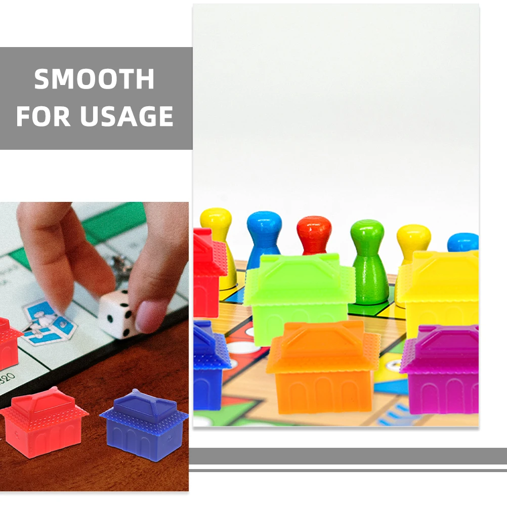 

120 Pcs Replacement Pieces Game House Pieces Plastic Chess Replacement Accessories 6 Colors 20 Each Game Tokens