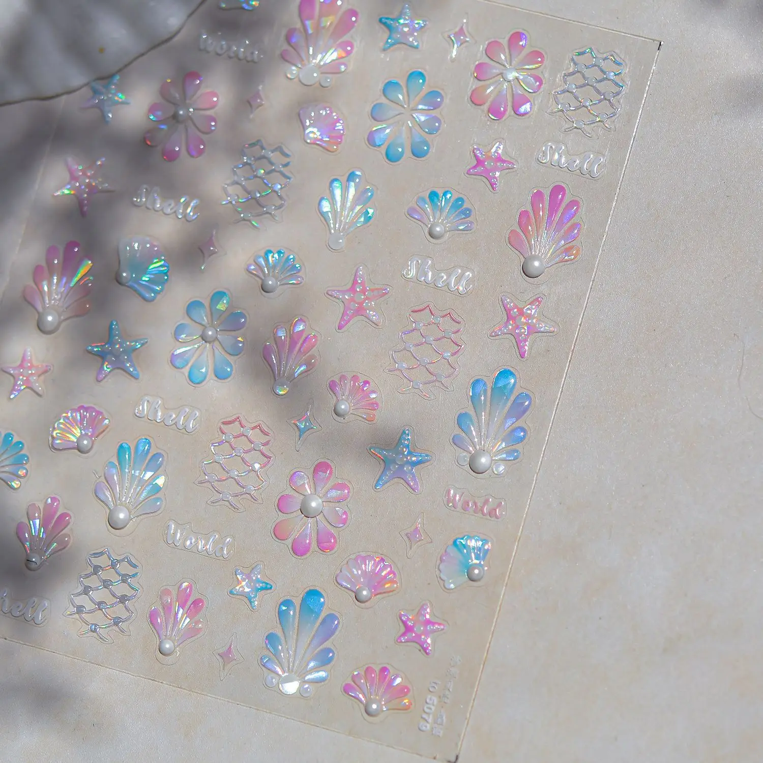 Autocollants pour ongles en cristal et diamant 5D, coquille de plage d'été, autocollants auto-adhésifs pour Nail Art, bricolage, pièces de décoration pour ongles du monde océan mignon