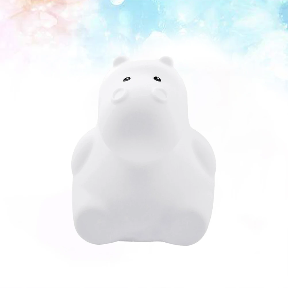 

Silicone Hippo Night Light Touch Sensor LED Kids Lamp Warm Yellow Cool White Safe Soft Mini Size for Bedroom