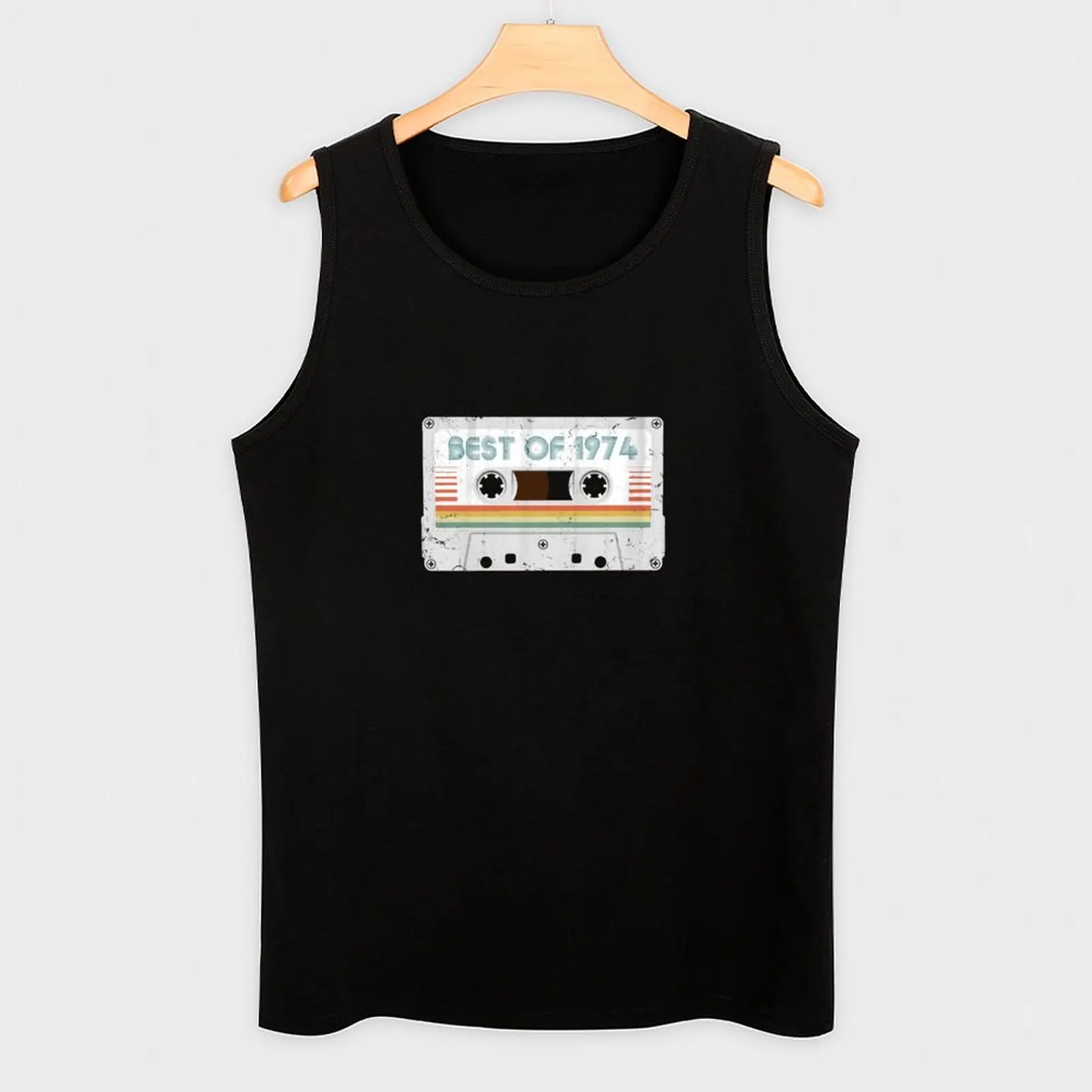 50th Birthday Best of 1974 Cassette Tape Vintage for Gift Tank Top sleeveless shirt man training weight vest