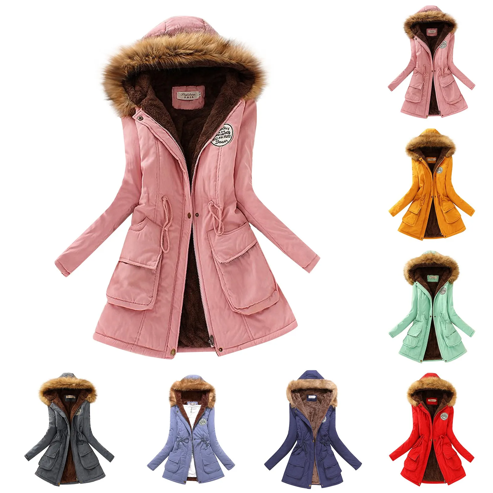 2024 New Autumn Winter Women Cotton Jacket Padded Casual Slim Coat Emboridery Hooded Parkas Wadded Warm Snow Outwear Coat Jacket