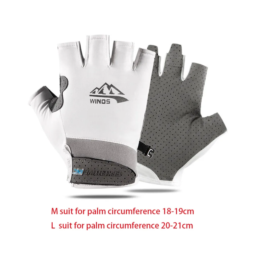 Anti-uv Half Finger Fishing Gloves Summer Outdoor Sport Riding Driving Gloves Sunscreen Gloves Breathable Fitness Gloves