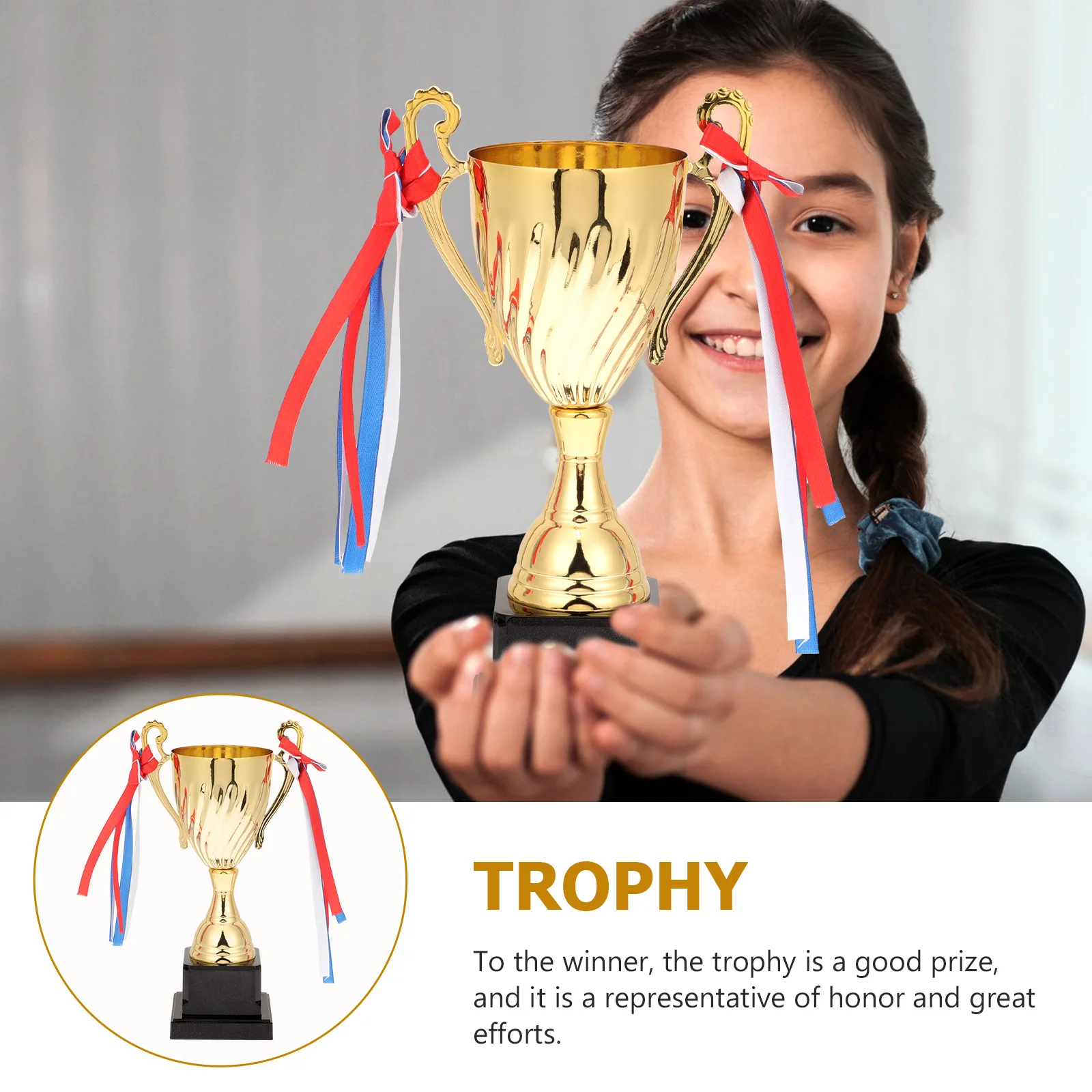 

Champions Trophy Cup Metal Award Prize Multi Function Sports Accessories Decorative Trophy Kids Adults Winner Honor