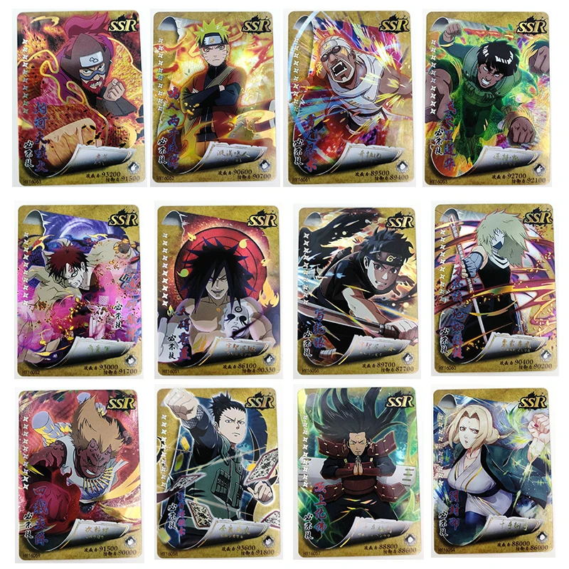 

Anime Naruto Uzumaki Naruto Uchiha Shisui Tsunade Hatake Kakashi Gaara Bronzing Ssr Card New Collection Boy Birthday Gifts