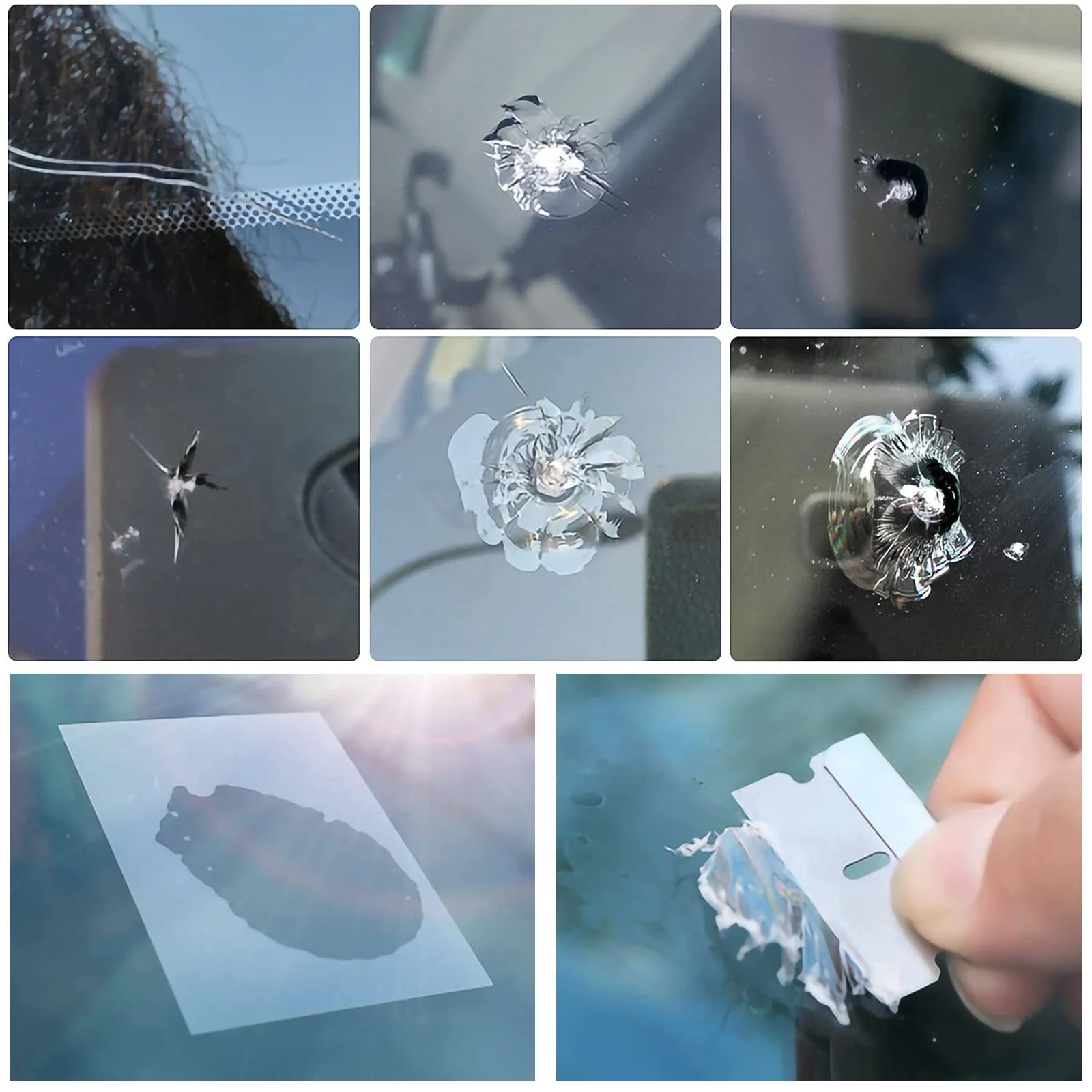 

Car Windshield Crack Repair Kit Glass Scratch Remover Automotive Glass Repair Tools Set Windshield Installation Tools