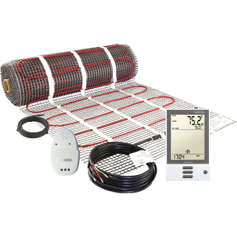 

Electric Radiant Floor Heating System for Under Tile,Stone and Laminate. Kit Includes Alarm, Heated Floor Mat, Electric Blankets