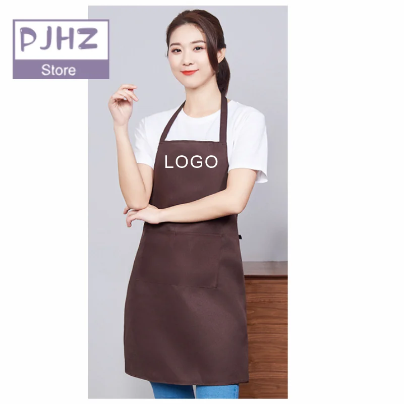 Fashion Cooking Kitchen Apron Chef Cleaning Restaurant Waitress Apron Custom Logo Print Embroidery Gift Aprons Wholesale 2024