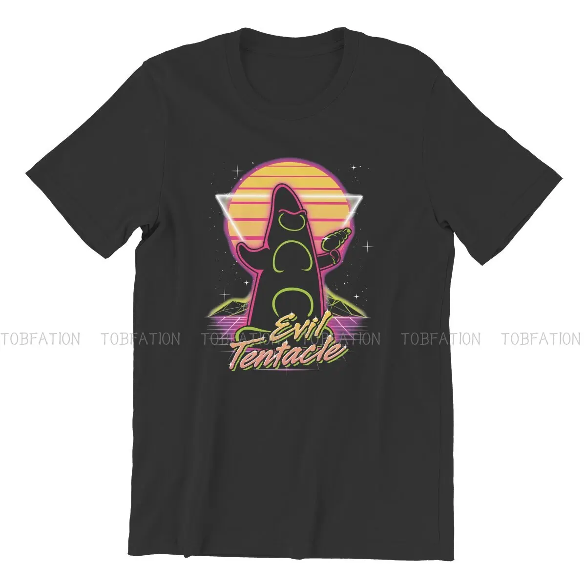 Retro Evil O Neck TShirt Day Of The Tentacle Game Pure Cotton Original T Shirt Men Tops Fashion Oversized