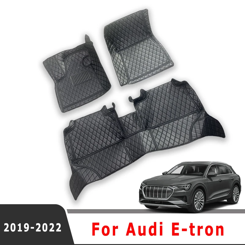 

For Audi E-Tron 2022 2021 2020 2019 Car Floor Mats Interior Accessories Carpets Covers Auto Interior Waterproof Rugs Products
