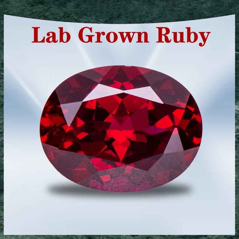 

Top Lab Grown Ruby Oval Shape Pigeon Blood Red Color Charms Gemstone DIY Advanced Jewelry Materials Selectable AGL Certificate