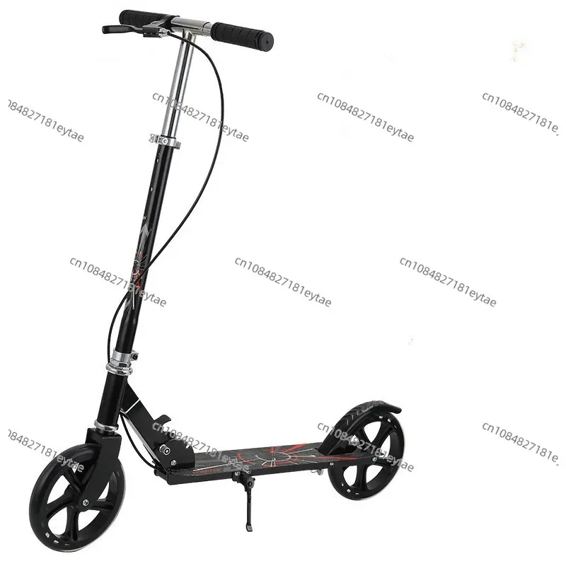 

Adult scooter teen big wheel two wheels two wheels foldable city adult handbrake car travel