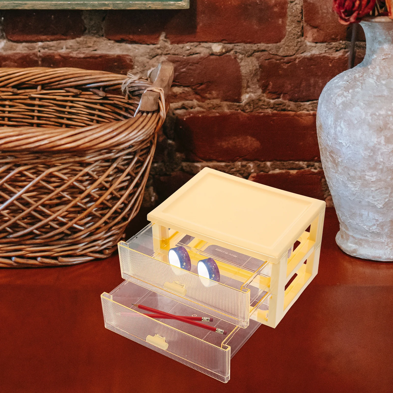 

Plastic Drawer Cabinet Small Multi-Layer Drawer Style Storage Box Desktop Organizer for Office Cosmetics Stationery Storage Case