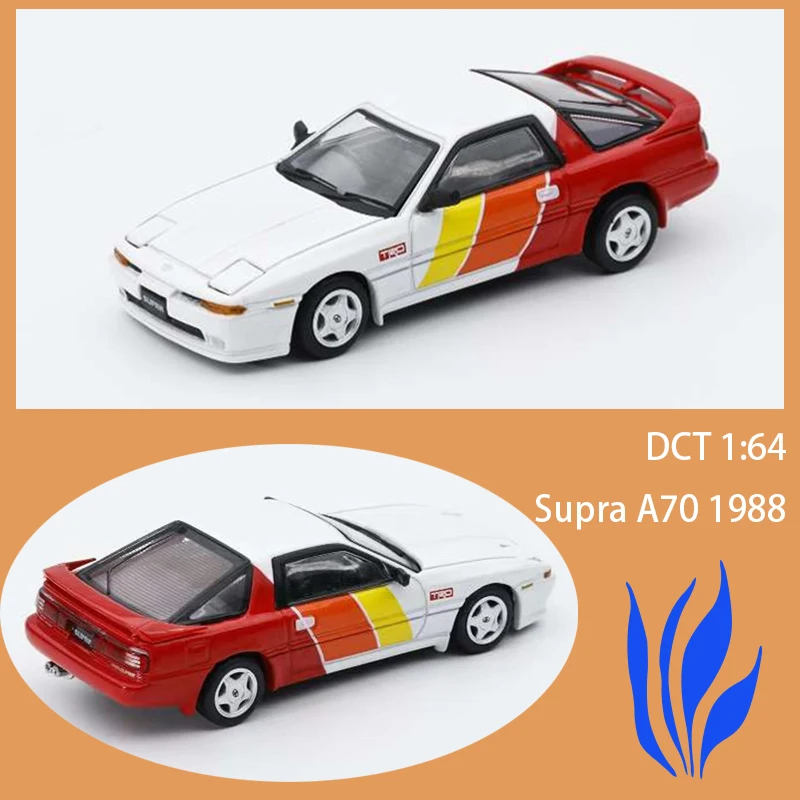 

DCT Diecast 1:64 Scale Supra A70 1988 Alloy Simulation Car Model Static Collection Decorated Holiday Gifts Toys