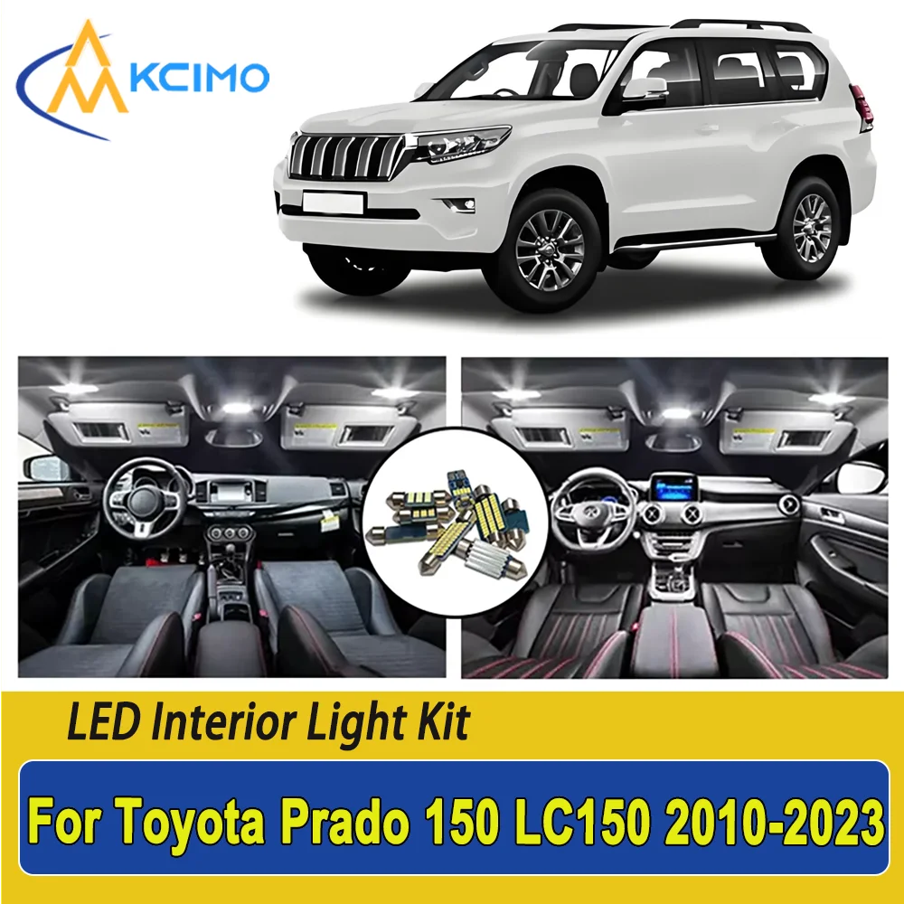 

New Light Bulb For Toyota Prado 150 LC150 (2010-2023) Premium Bright LED Interior Dome Map Trunk Light Kit Car Led Lamps Car LED