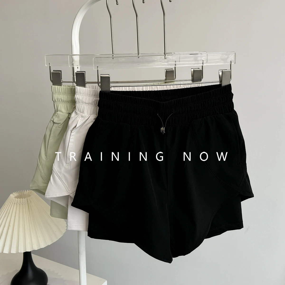 

Поддельные двухсекционные спортивные шорты с защитой от опрокидывания для женщин, брюки для фитнеса, марафона, бега, свободные повседневные брюки для пилатеса, йоги, летние