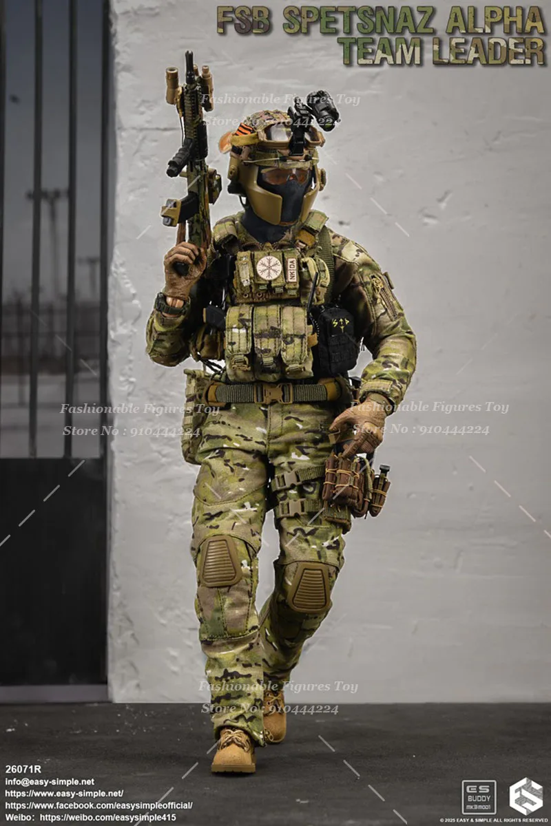 Esay & Simple ES 26071 R 1/6 جندي رجالي Fsbs Spetsnaz Alpha Team Leader مجموعة كاملة 12 بوصة دمى قتالية عسكرية