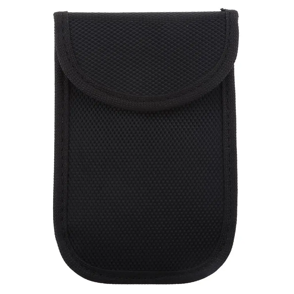 Casing Pemblokir Sinyal Kunci Mobil Kantong Fob Sangkar Faraday Tas Pemblokir RFID, Hitam