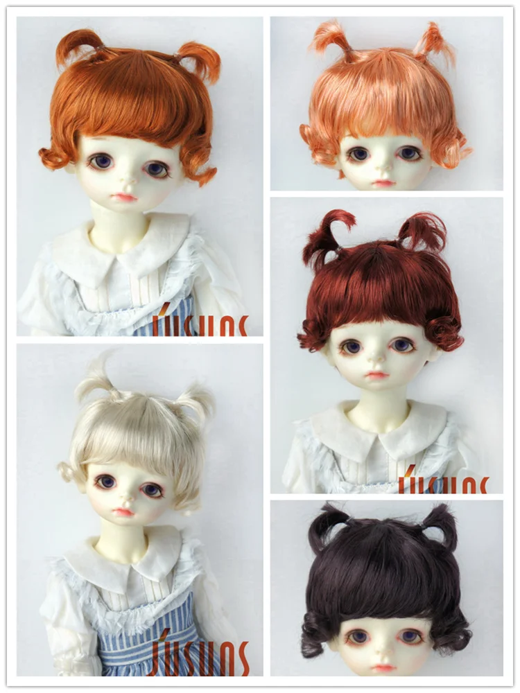 

JD459B All Sizes Cute Upstyle BJD Synthetic Mohair Wig For YOSD MSD SD Accessories Suit 6-7inch 7-8inch 8-9inch Cheap Doll Hair