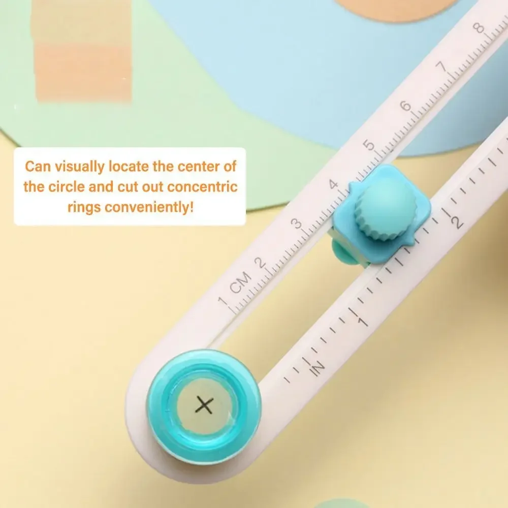 Couteau à Découper Rond Ajustable 360, pour Bricolage, Boussole, Cercle, Scrapbooking, Papier, Cartes