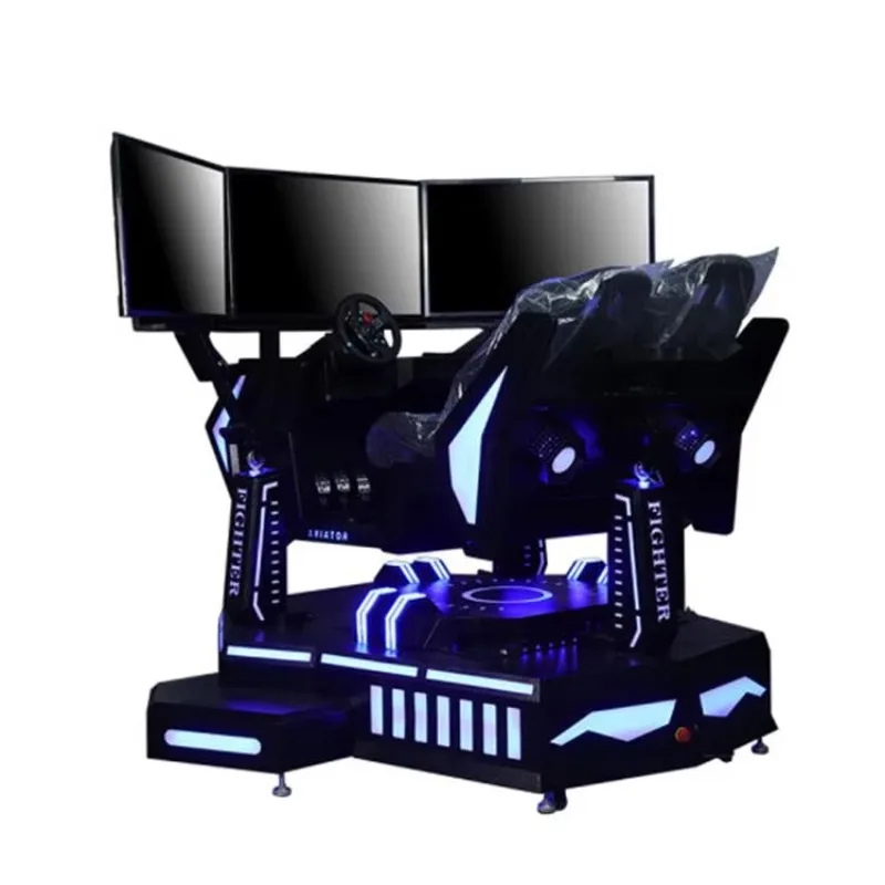 منصة الحركة الكهربائية ثلاثة شاشات 3 محاور مغامرة VR سباق السيارات محاكي لمركز التسوق العام الداخلي/الخارجي #1