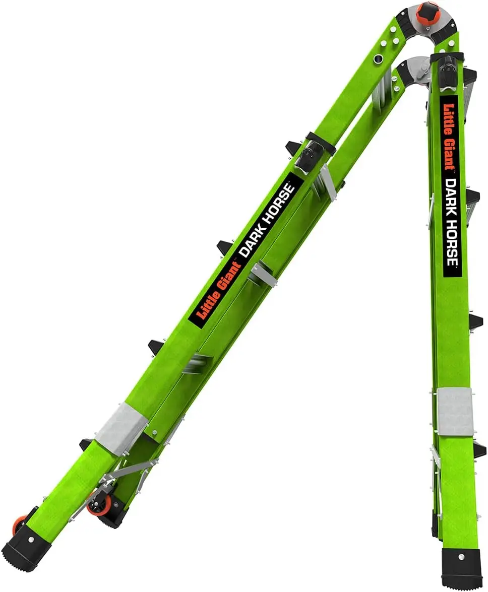 Little Giant Ladder Systems Dark Horse 2.0 M17 Escalera multiposición de 17 pies Tipo de fibra de vidrio 1A 300 libras Grado de peso (16117-001)