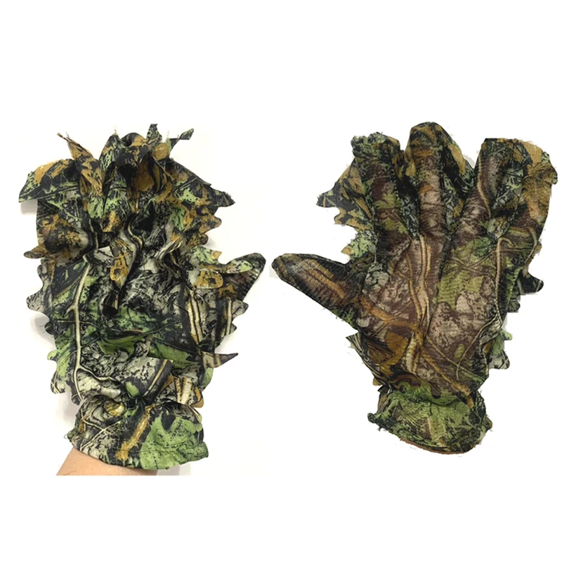 Breathable Camouflage Hunting Suit for Men Woman Lightweight and Hooded Wild Leafy Design woodland hunter ghillie suit  6 in 1