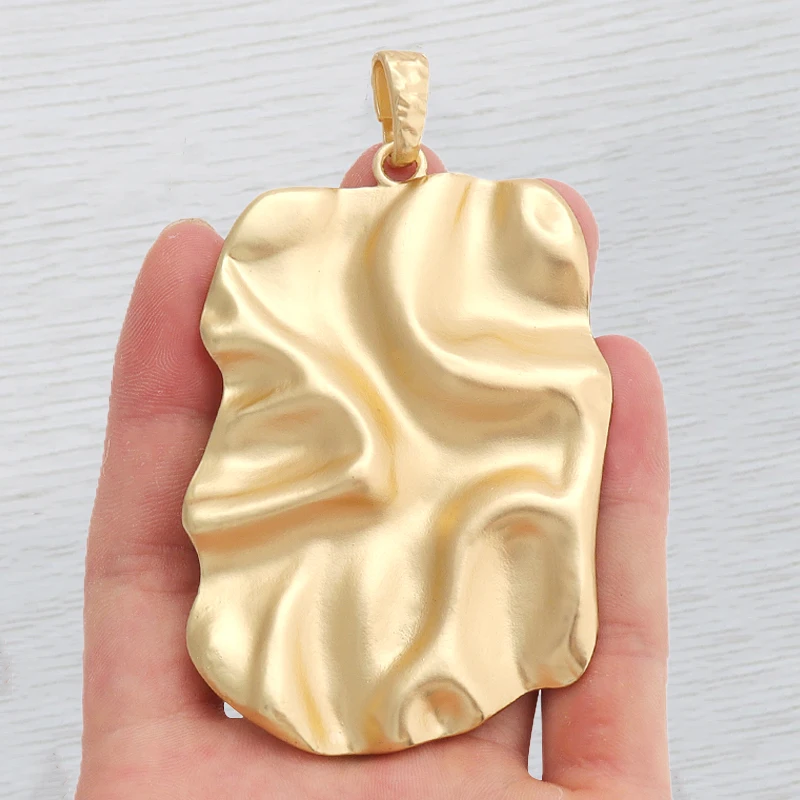 

1 x Matte Gold Color Oversized Tribal Square Shape Pendant For DIY Chic Necklace Jewellery Making Accessories Finding