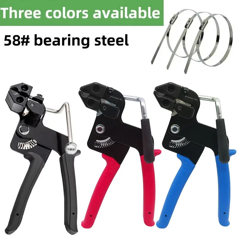 Cable Ties Plier 304 Stainless Steel Locking Tie Hand Wrap Tool Multi-Purpose Cutting Tension Automatic Zip Tie Gun Durable