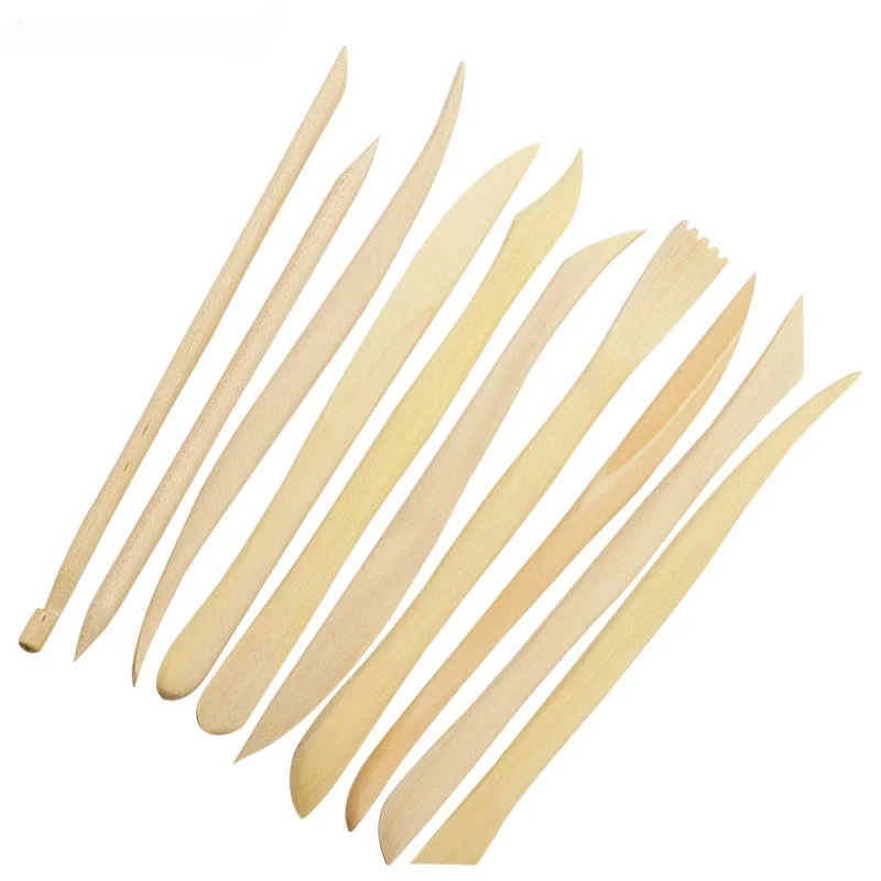 10Pieces Clay Sculpting Tools Set Wax Carving Pottery Sculpture Plastic Knife Plastic Shaper Polymer Modeling Clay Crafts Tools