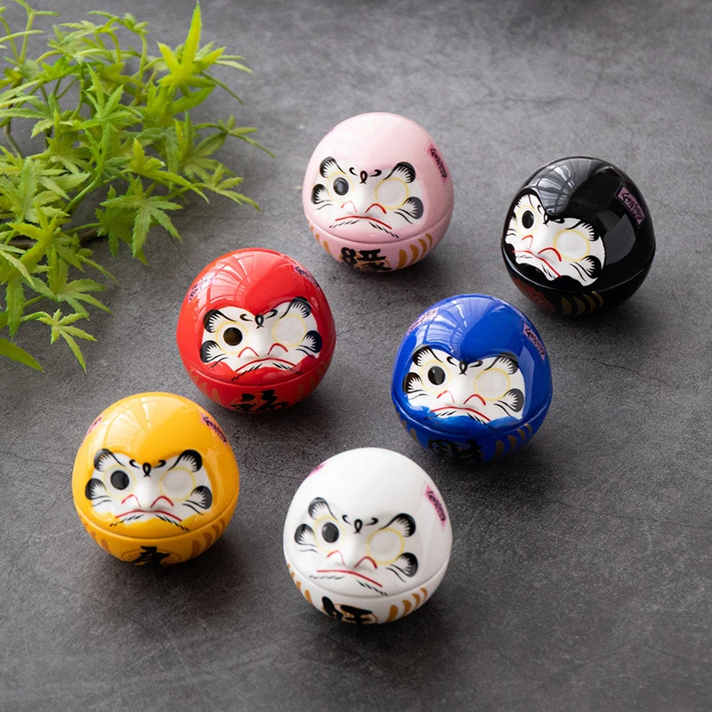 Ceramic Daruma Statue Small Ornaments Japan Daruma Undefeated Crafts Mascot Miniature Landscape Home Decorations Gifts