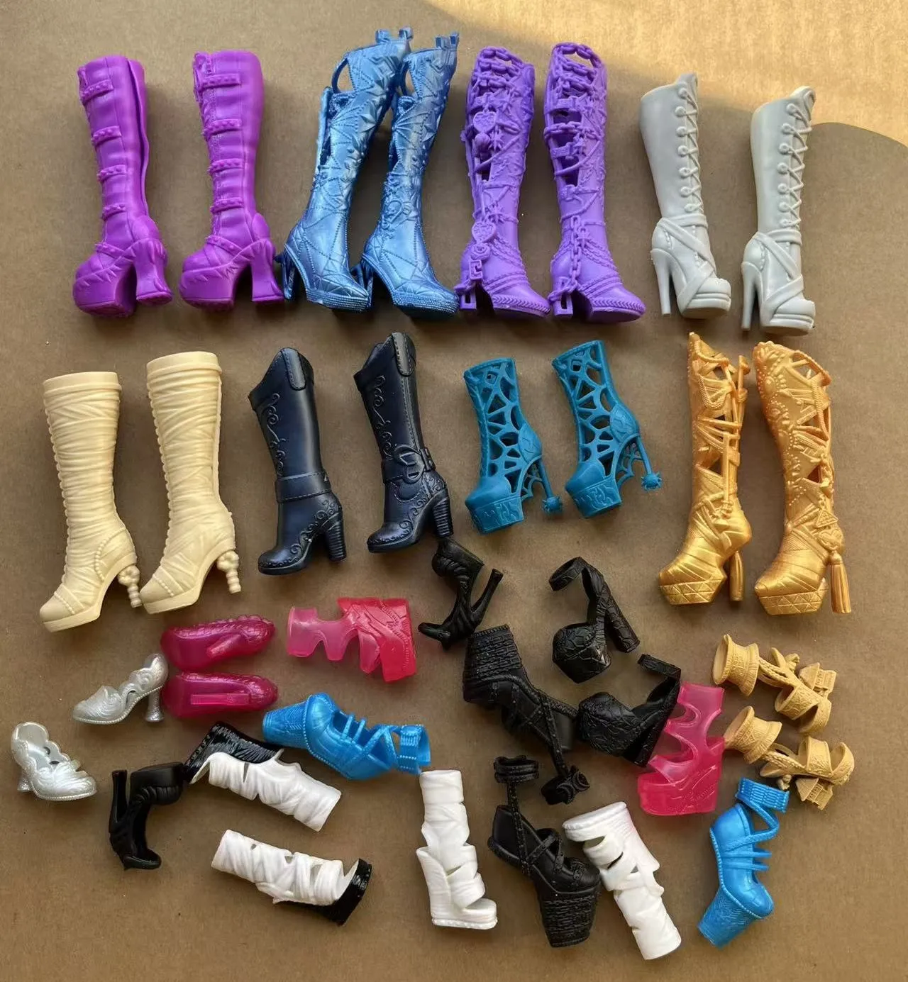Sandalias y Botas para Muñecas, Accesorios para Muñecas 1/6, Decoración DIY, Accesorios de Vestir Coloridos para Muñecas, Accesorios Personalizados para Muñecas