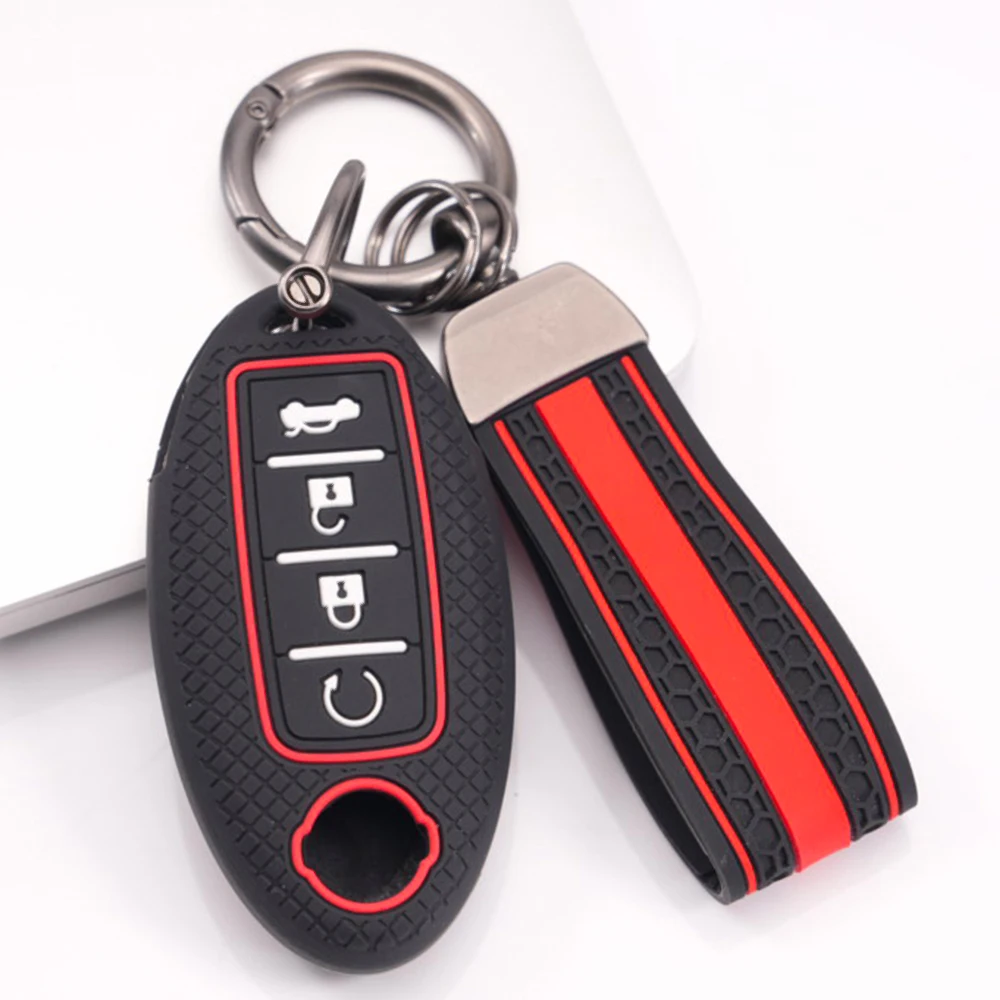 Soft Key Holder Keychain For Nissan Qashqai X Trail T32 T31 Juke J10 J11 Kicks Tiida Micra Altima Pathfinder Note Murano Durable