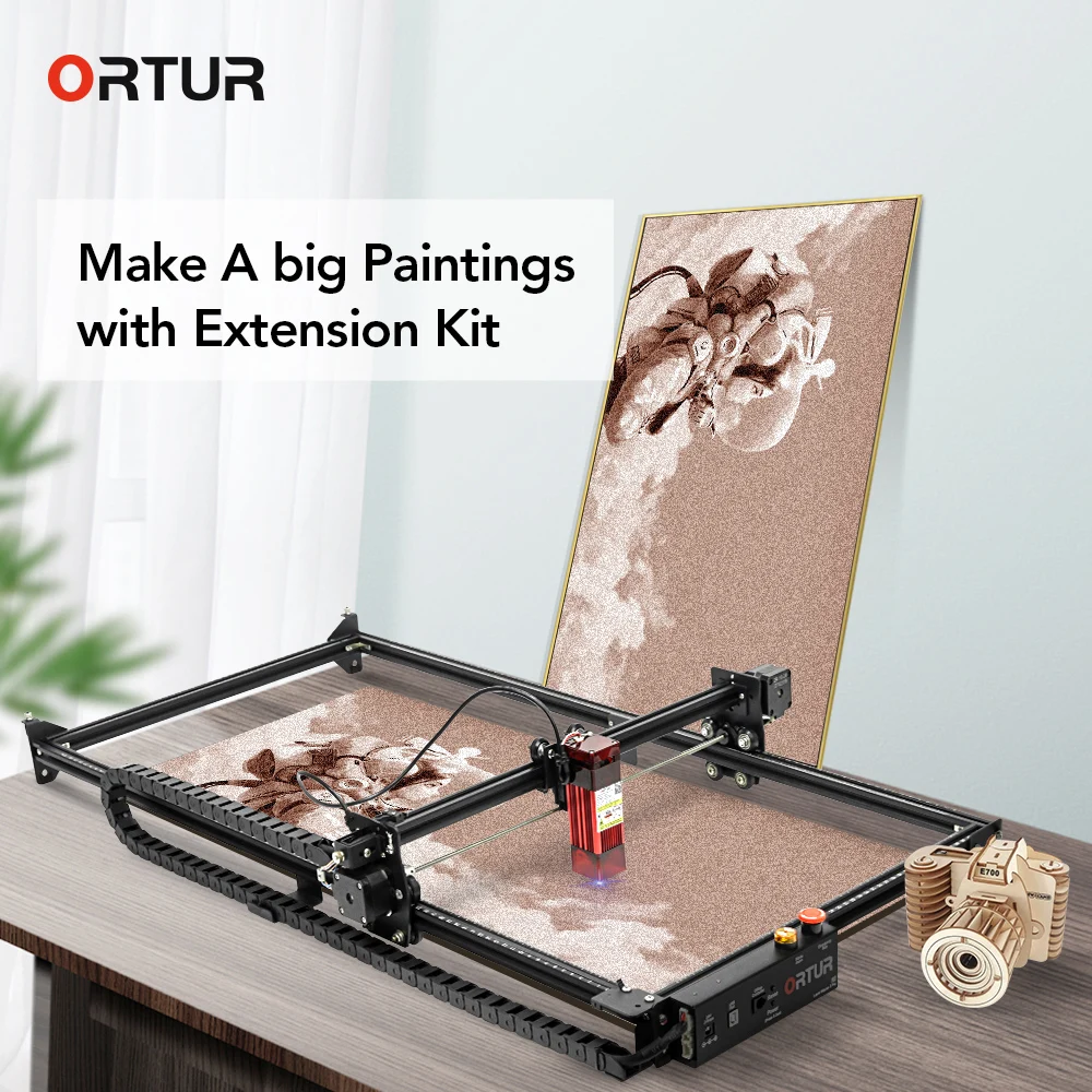 Ortur Lazer Master 2 Pro Desktop CNC Laser Engraver Area Expansion Kit 31.5 X15.7\'\' Y-axis Extension Frame 800*400mm DIY Tools