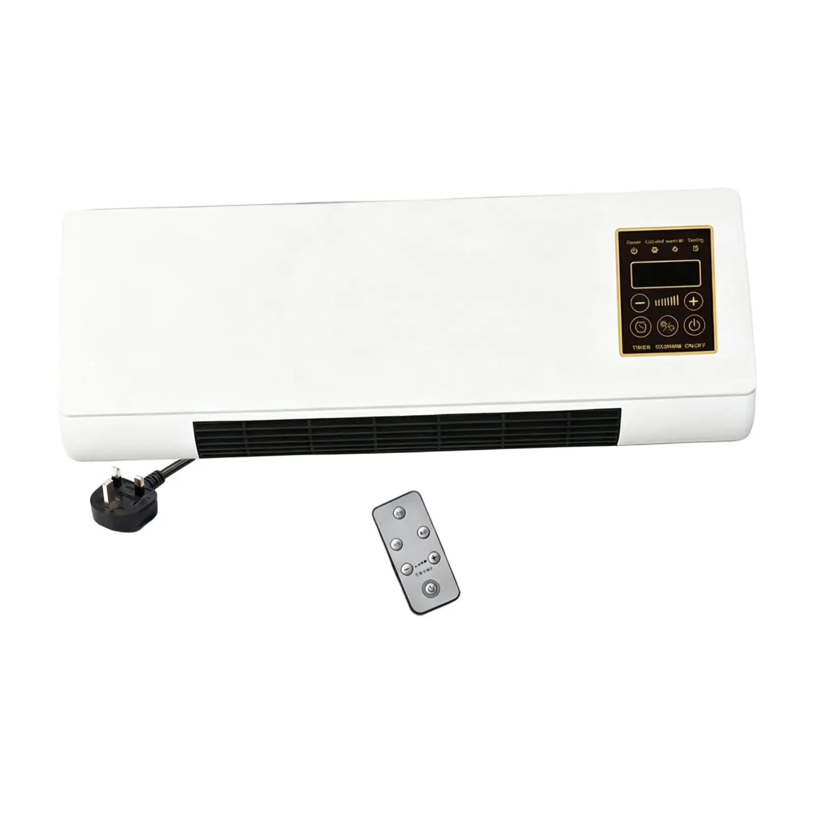 Electric Heater 6H Timer Wall Mounted Fast Heating Energy Efficient Heating Appliance Personal Heater for Office Living Room
