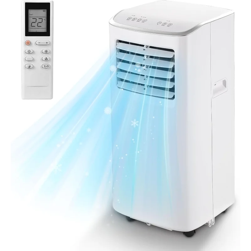 مكيف هواء محمول 8500 وحدة حرارية بريطانية 3 في 1 مع وحدة تيار متردد ومزيل الرطوبة مع جهاز تحكم عن بعد LED حتى 450 قدم مربع.