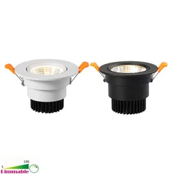 AC85V-265V Dimmable 5W 7W 9W 12W 15W 18W 24W 30W COB Downlight LED Encastré Plafonnier Spot Light Pour L'éclairage À Domicile