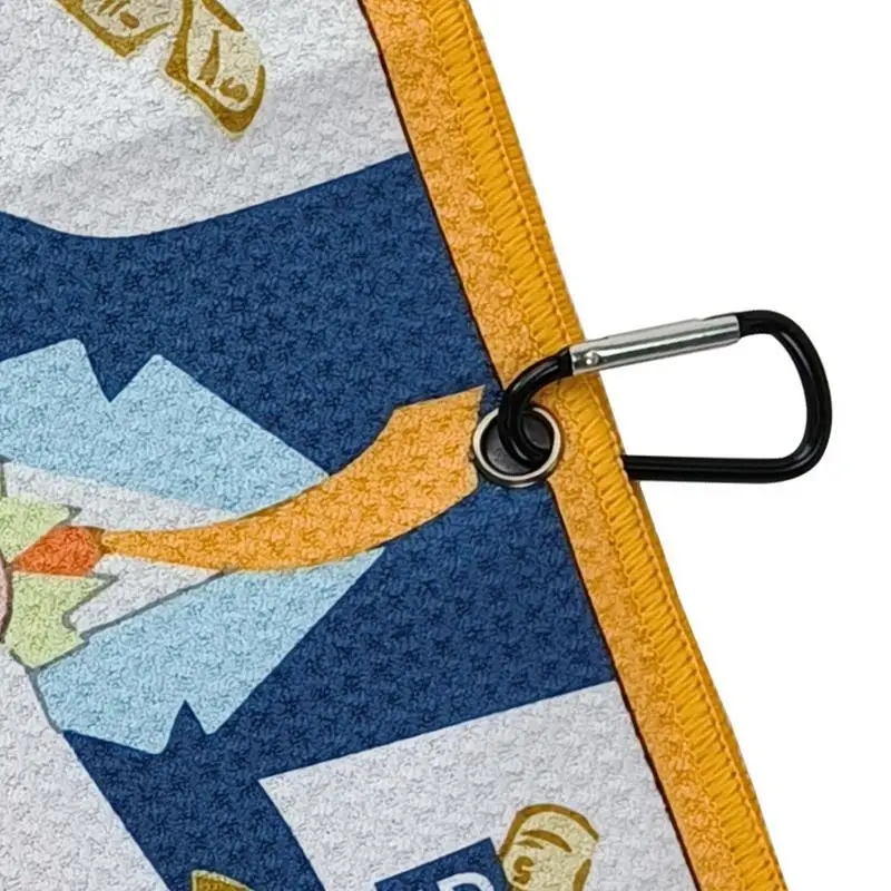 Golf Towels For Golf Bags Printed Golf Towel Drying Golf Bag Towel With Carabiner Clip For Golf Clubs Boyfriend Golf Fan Birthda