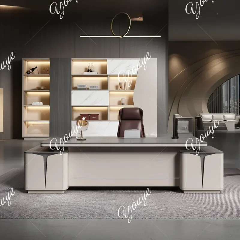 

Роскошный угловой офисный стол N63 с ящиками для спальни и дома, письменный стол руководителя, компьютерный стол для хранения, мебель Mesa Ordenador