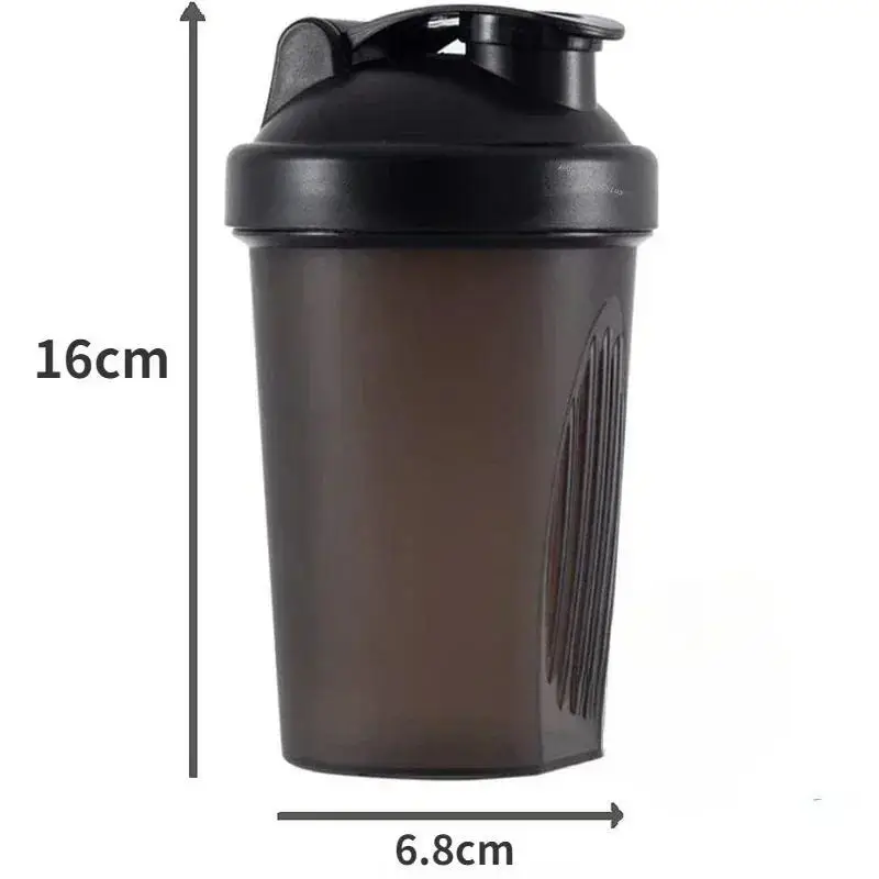 New 400ML Blender Shaker Bottle with Stainless Ball BPA Free Plastic Protein Shakes Leakproof for Powder Workout Gym Sport