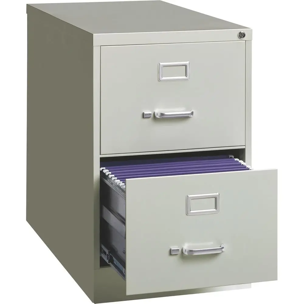 

26.5 Deep 2 Drawer Legal Size Vertical File Cabinet in Light Gray