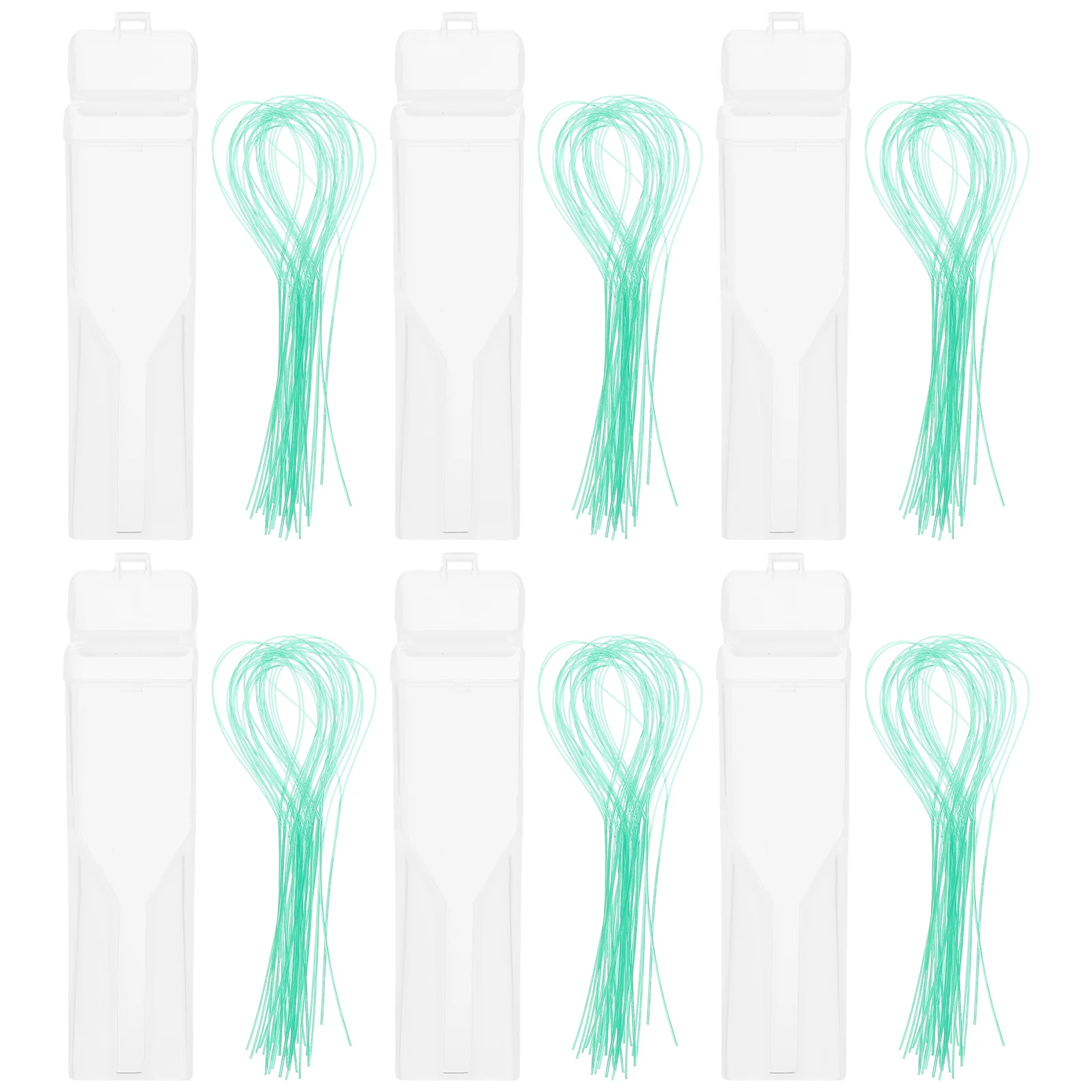 

6 Boxes Dental Floss Threader for Cleaning Threaders Oral Health Braces Guide Nylon