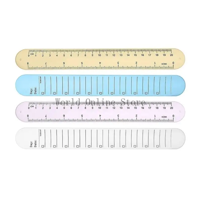 สร้อยข้อมือตบ 3-in-1 มัลติฟังก์ชั่น, แผ่นบันทึกช่วยจำ, ไม้บรรทัด
