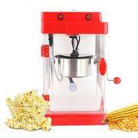 110V/220V Commercial Household Popcorn Machine Hot Air Oil Popped Corn Popper Automatic DIY Popcorn Maker Heating Non-Stick Pot